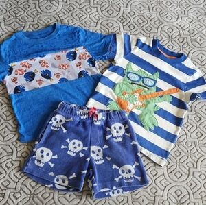 Mini boden T-shirt and shorts bundle 4t
